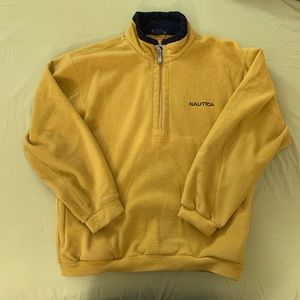 Vintage Yellow/Black Nautica Half zip sweater